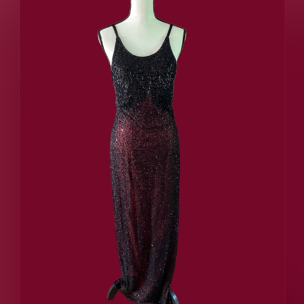 Sean Collection beaded silk gown